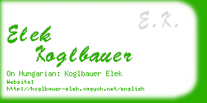 elek koglbauer business card